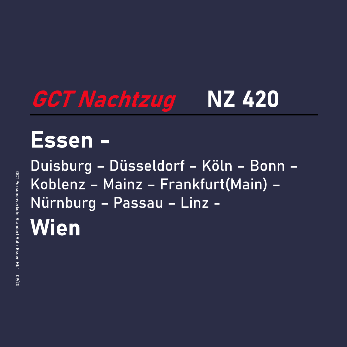 GCT Nachtzug "Essen - Wien"