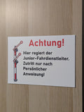 Junior Fahrdienstleiter Schild