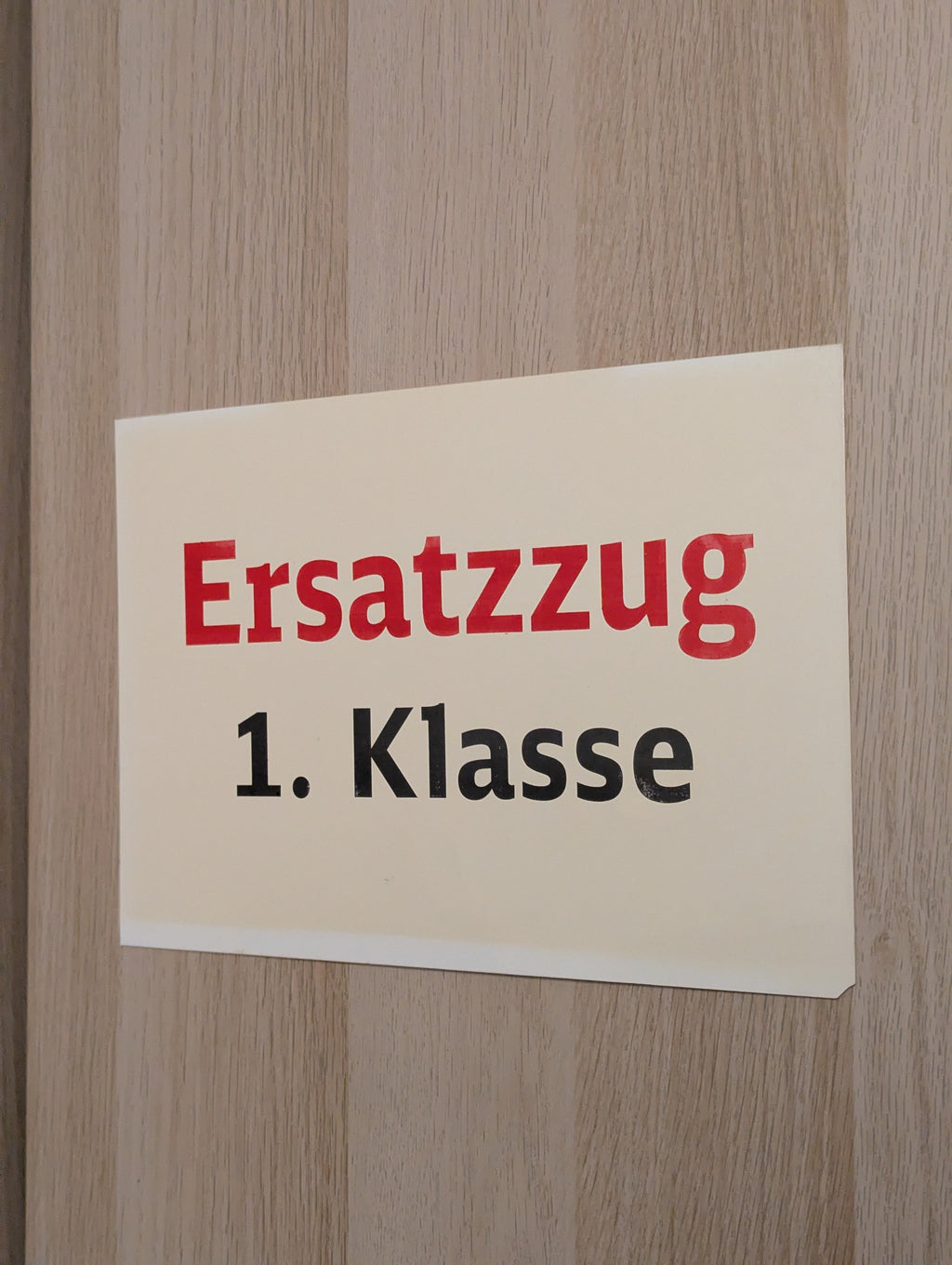 B-Ware Originales Zuglaufschild "Ersatzzug 1. Kl."