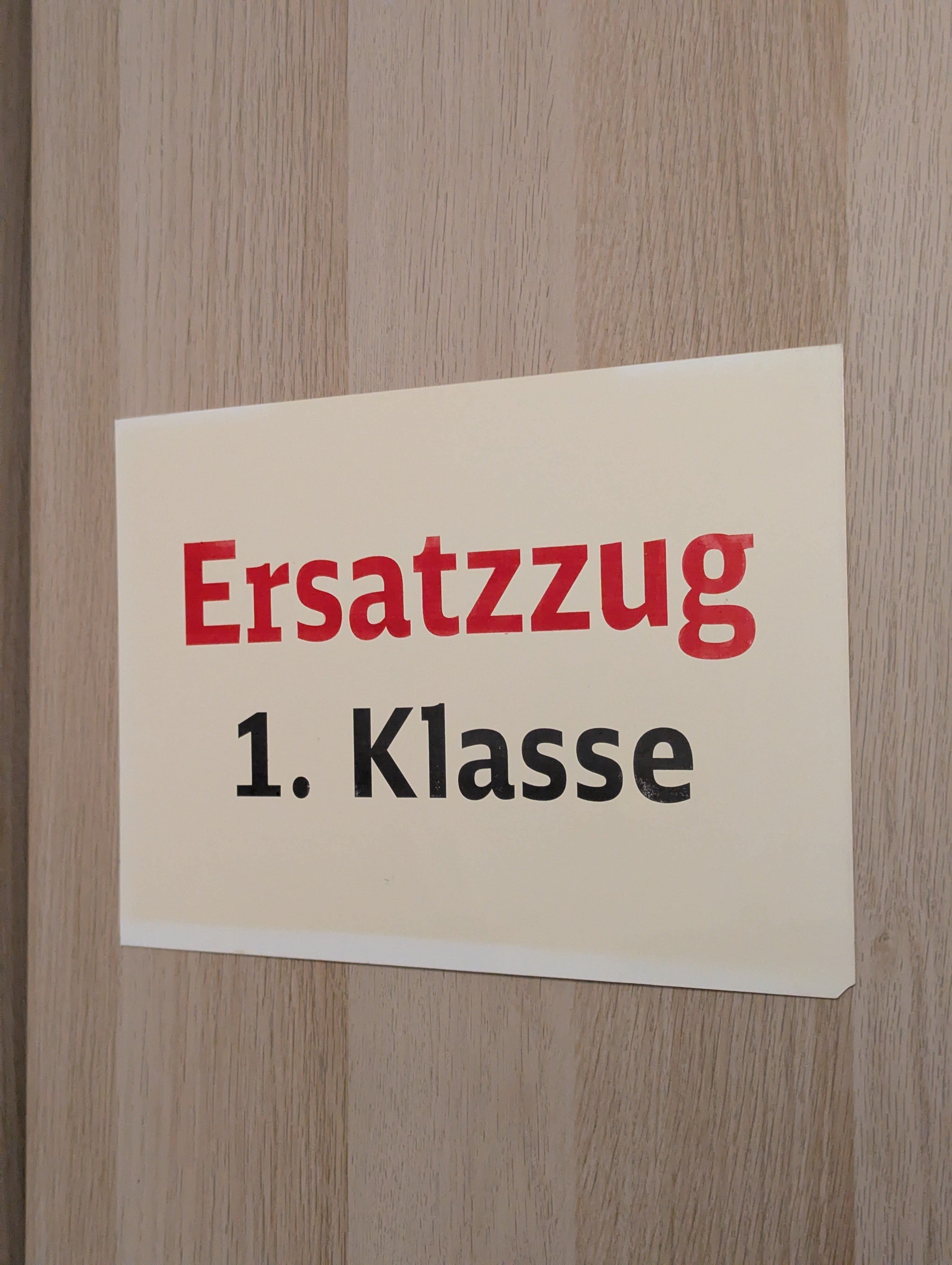 B-Ware Originales Zuglaufschild "Ersatzzug 1. Kl."
