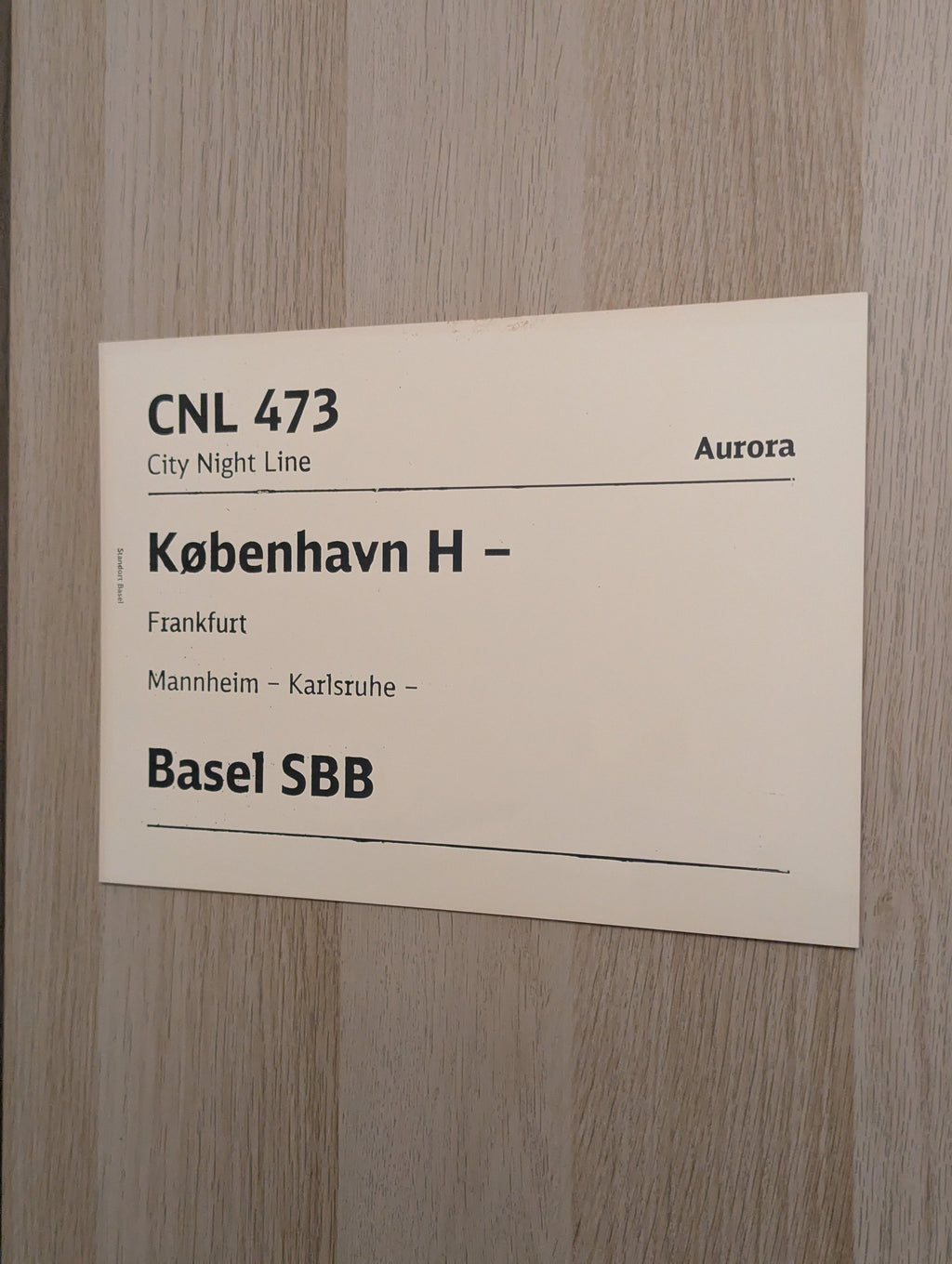 B-Ware Originales Zuglaufschild "CNL 473" schlechte Qualität
