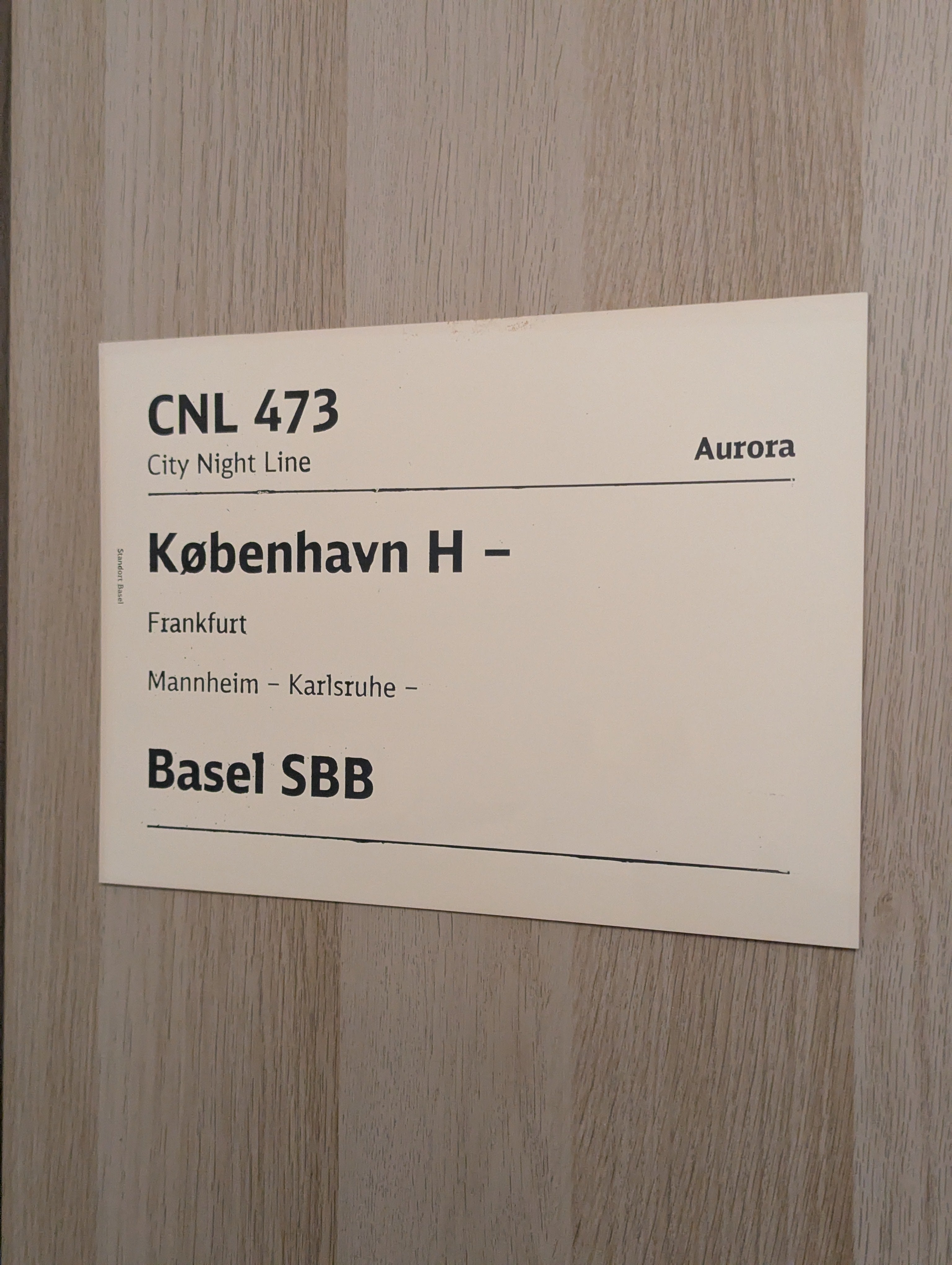B-Ware Originales Zuglaufschild "CNL 473" schlechte Qualität