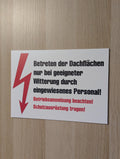 Dachflächen Schild