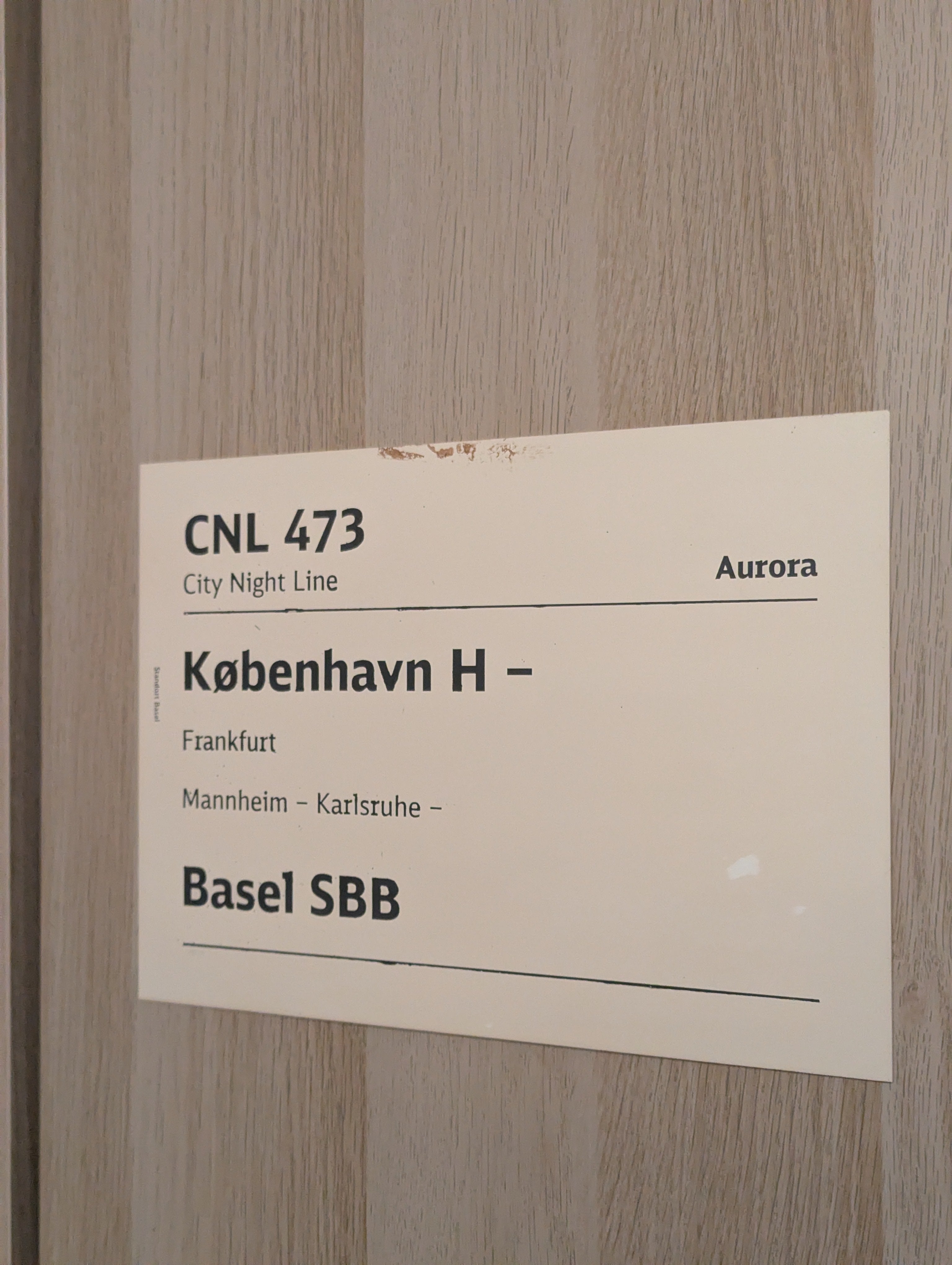 B-Ware Originales Zuglaufschild "CNL 473" Miserabel