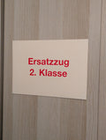 Originales Zuglaufschild "Ersatzzug 2. Kl."