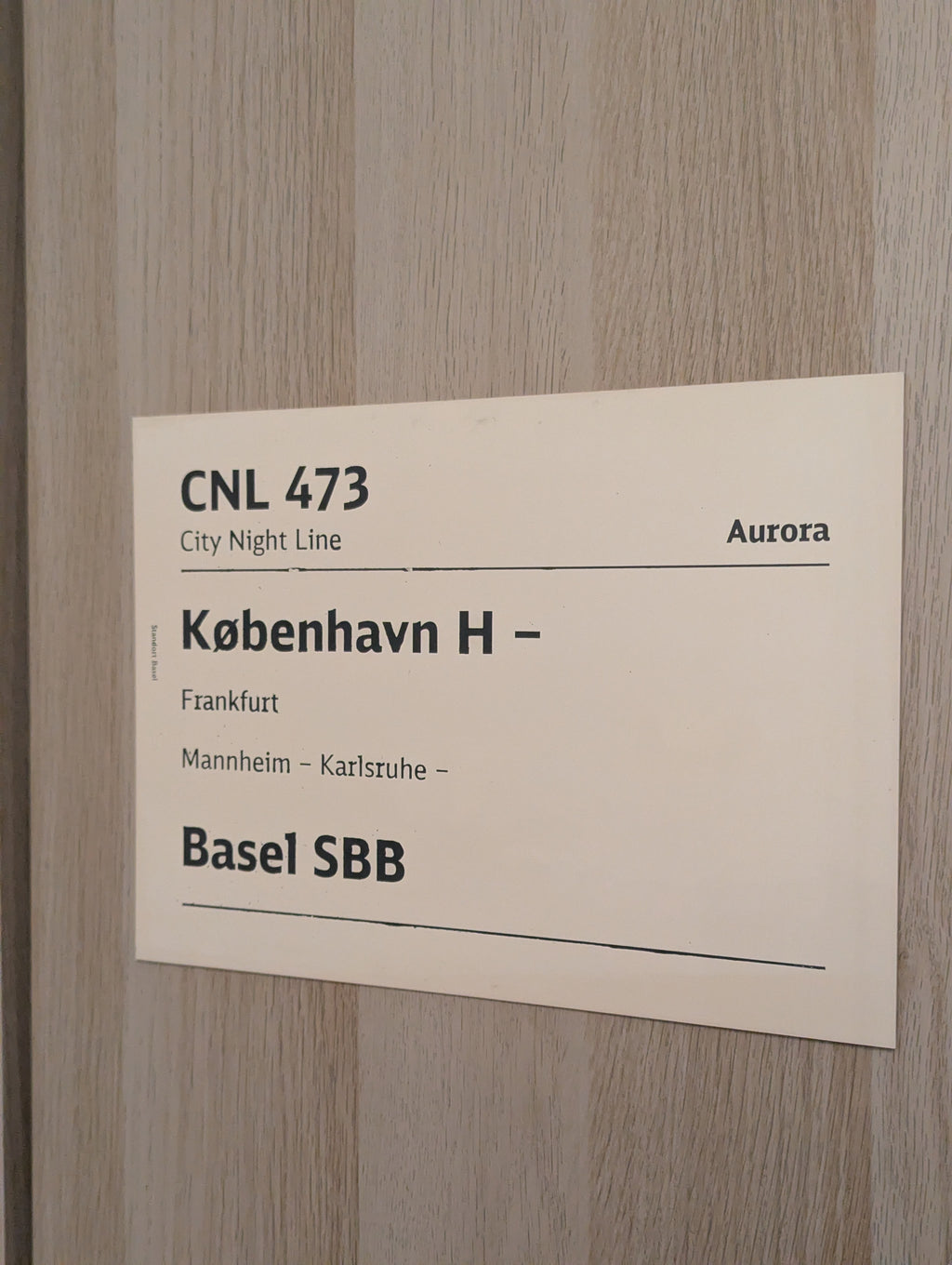 B-Ware Originales Zuglaufschild "CNL 473" Miserabel