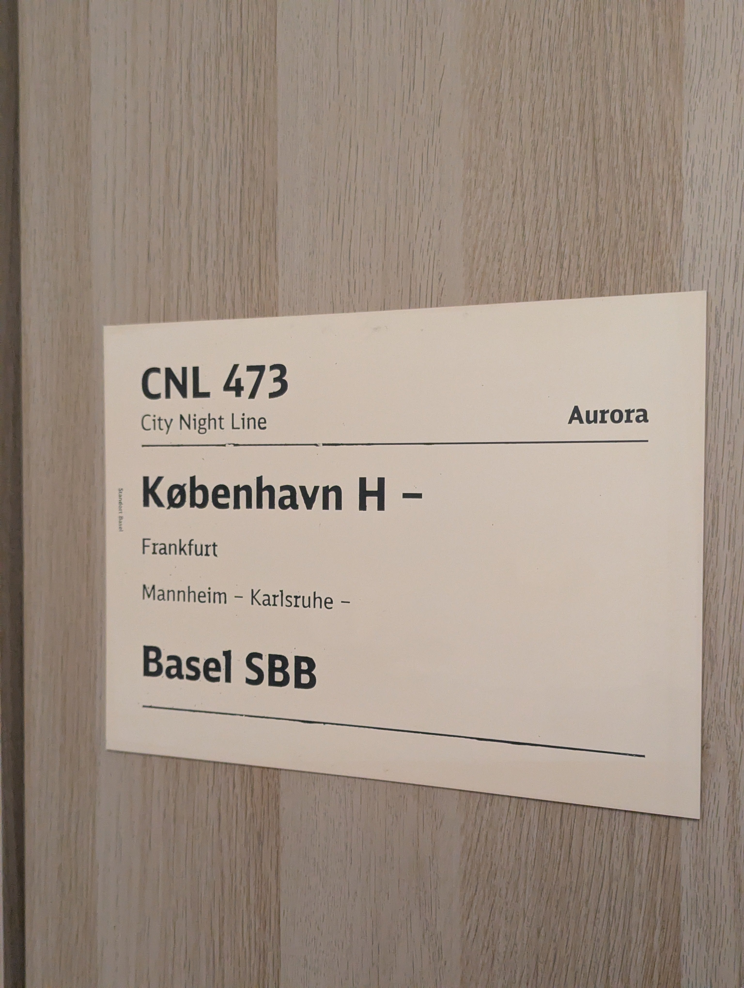 B-Ware Originales Zuglaufschild "CNL 473" Miserabel