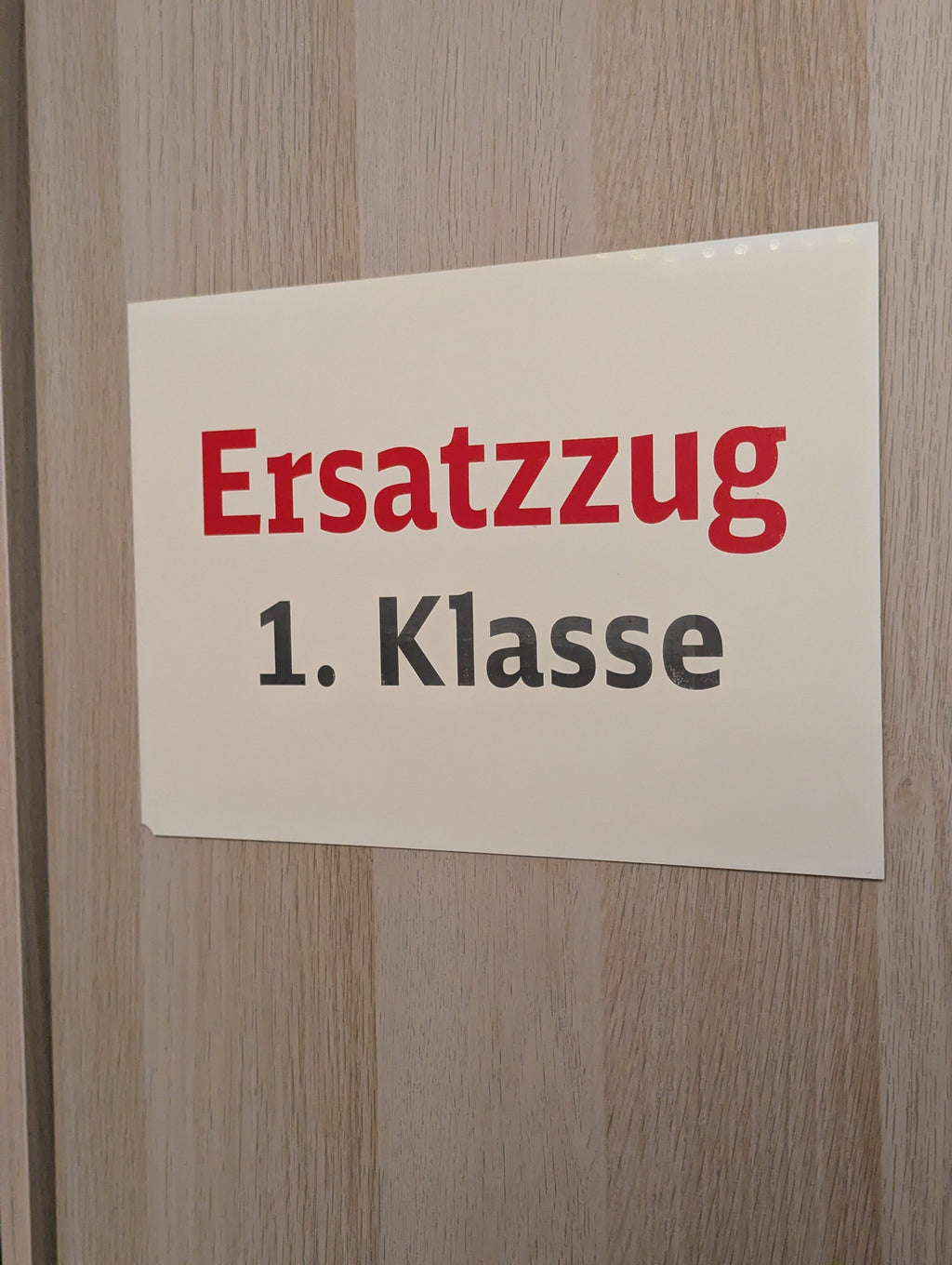 B-Ware Originales Zuglaufschild "Ersatzzug 1. Kl."