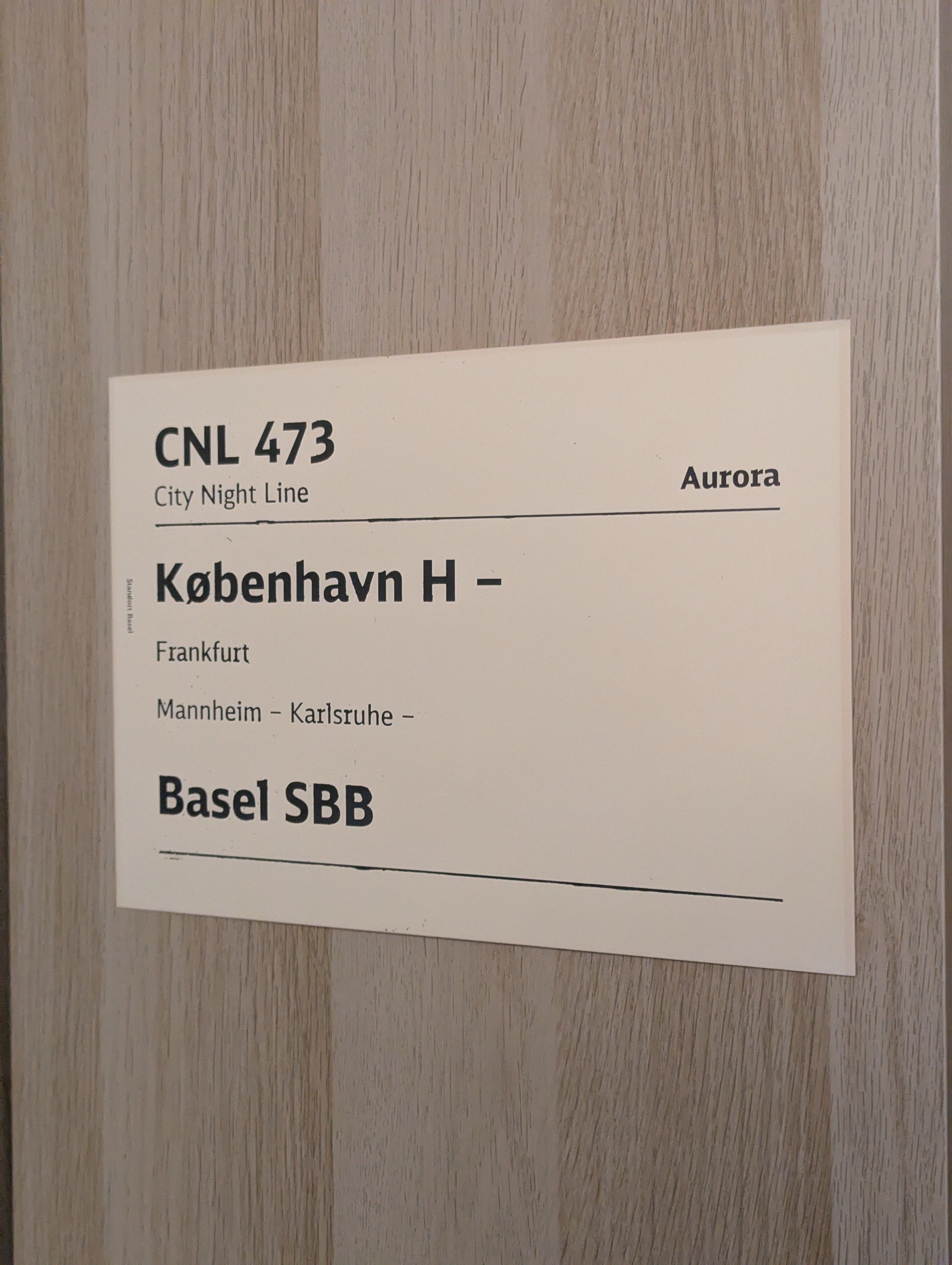 B-Ware Originales Zuglaufschild "CNL 473" schlechte Qualität