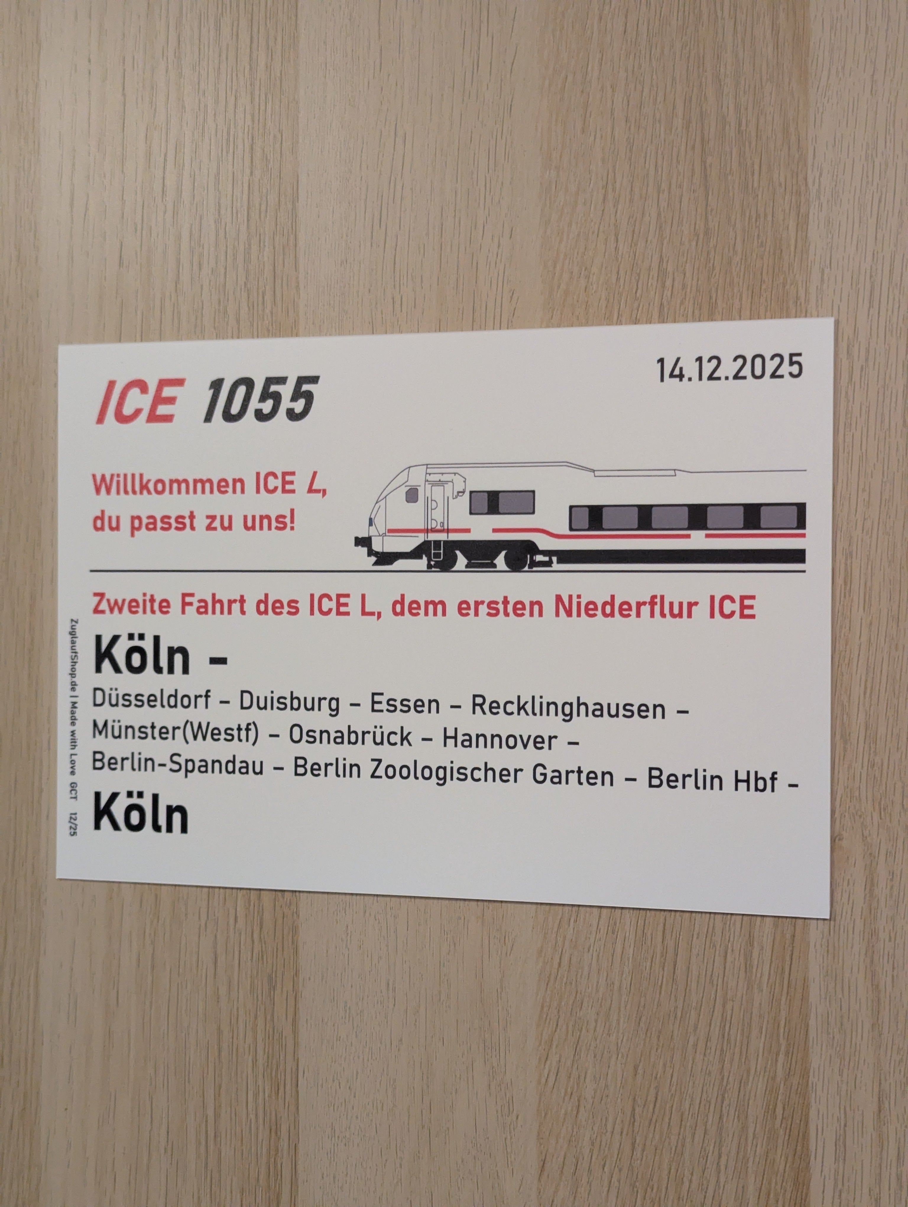 B-Ware "Fehldruck" ICE 1055