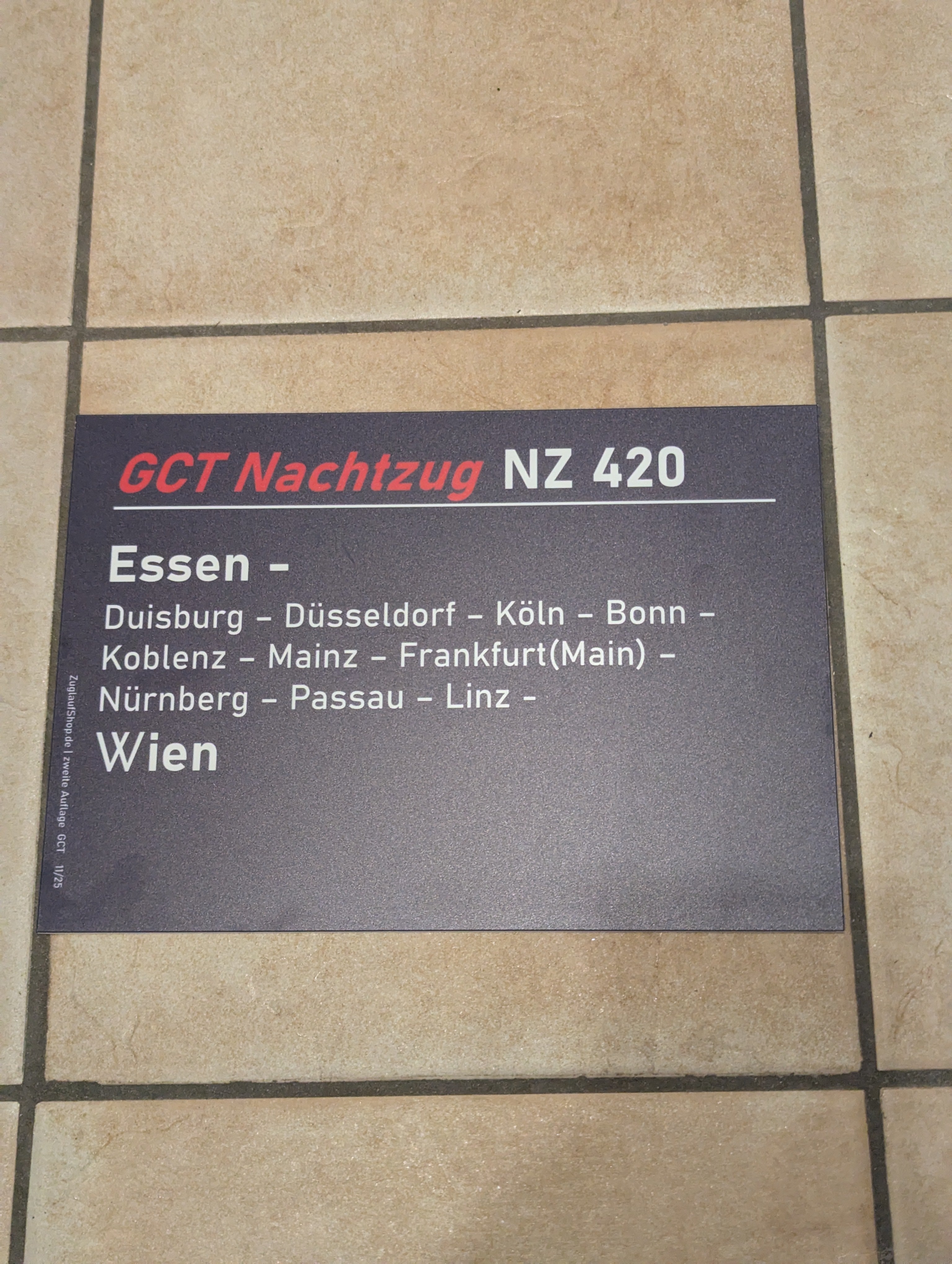 GCT Nachtzug "Essen - Wien"